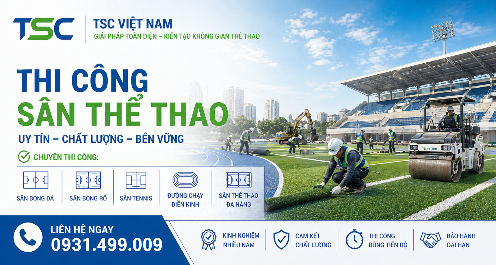 THI CÔNG SÂN THỂ THAO UY TÍN HÀNG ĐẦU KHU VỰC