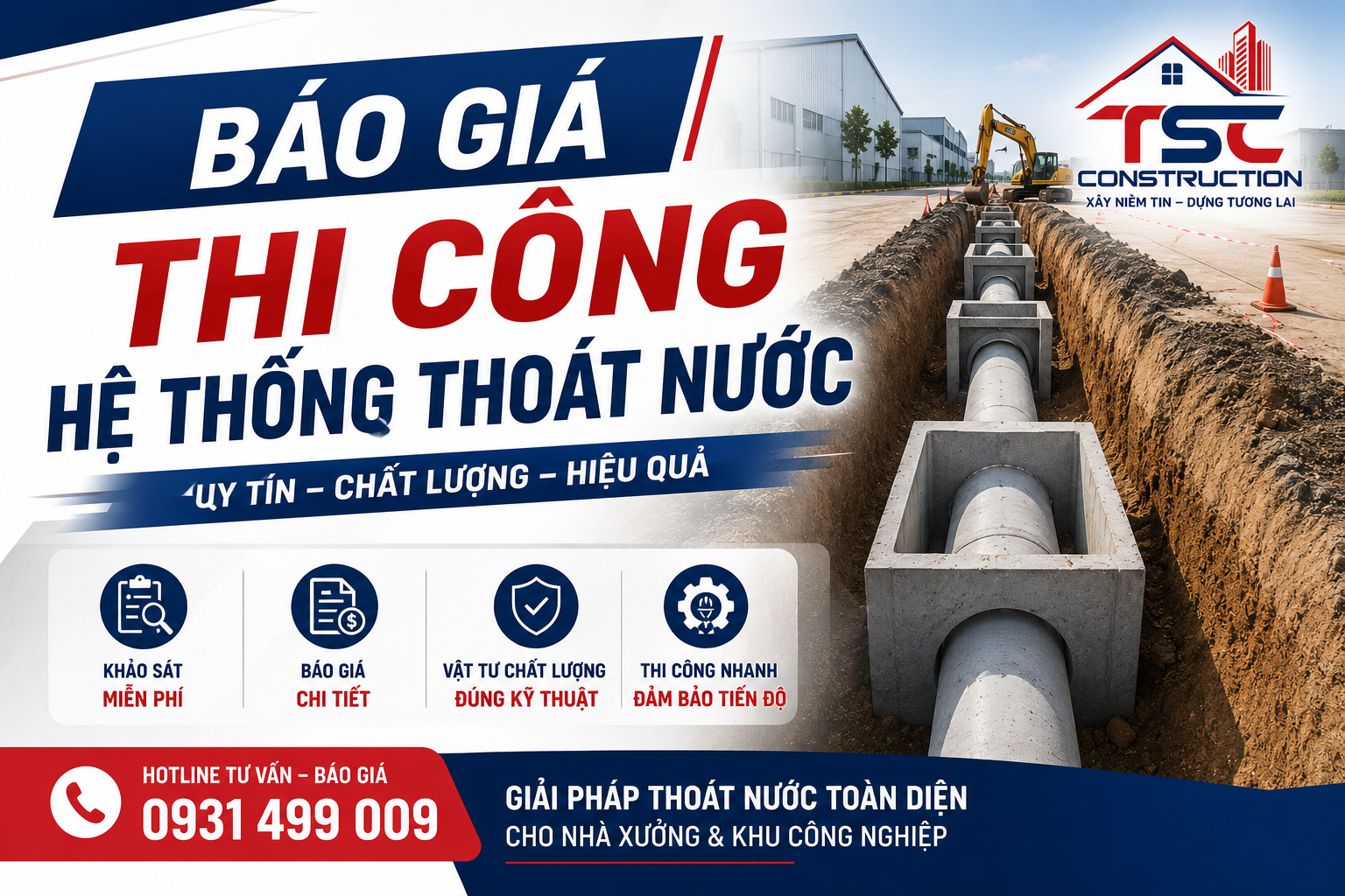 Báo Giá Thi Công Hệ Thống Thoát Nước Nhà Xưởng Mới Nhất 2026
