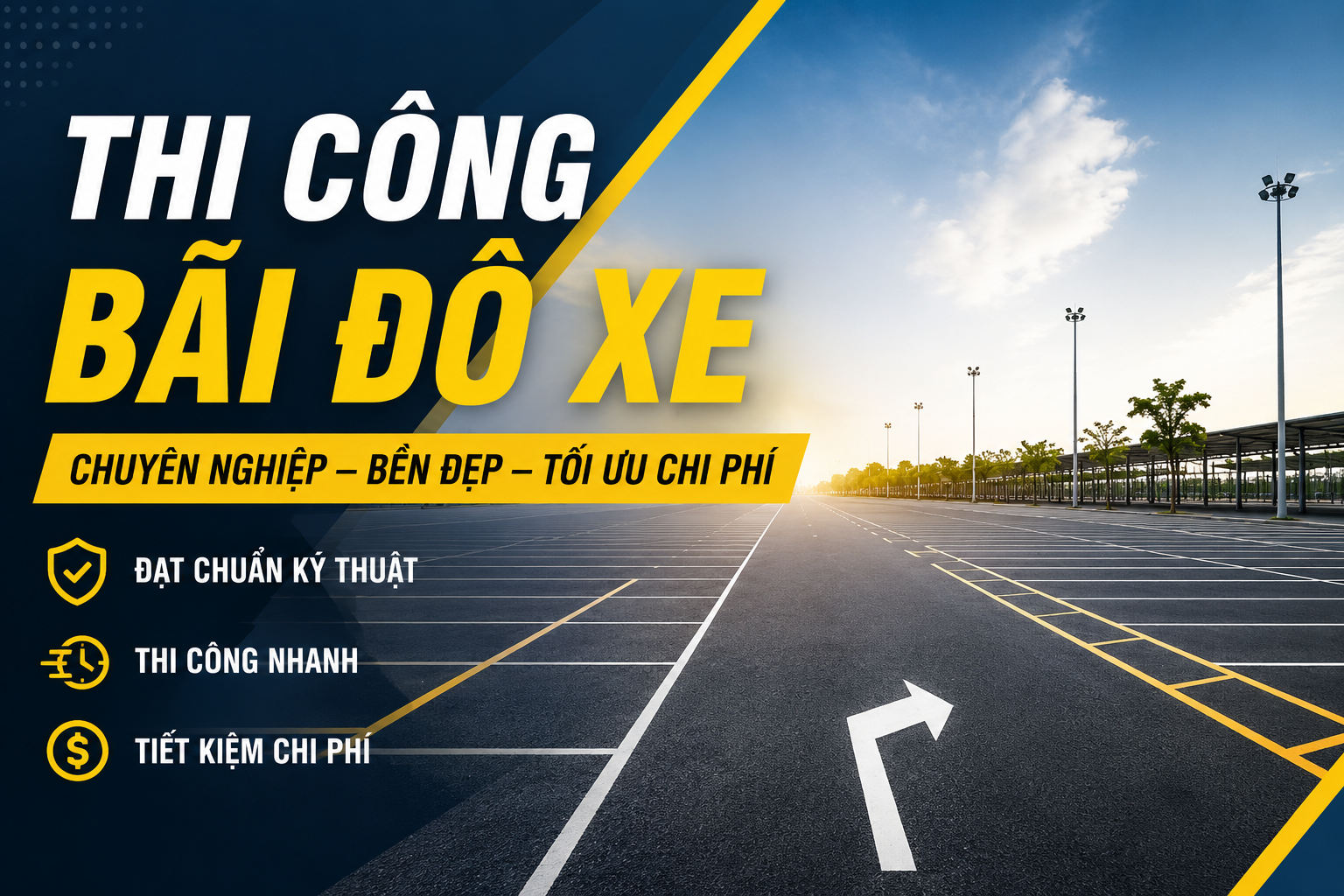 DỊCH VỤ THI CÔNG BÃI ĐỖ XE CHUYÊN NGHIỆP CHO DOANH NGHIỆP, NHÀ MÁY VÀ KHU CÔNG NGHIỆP