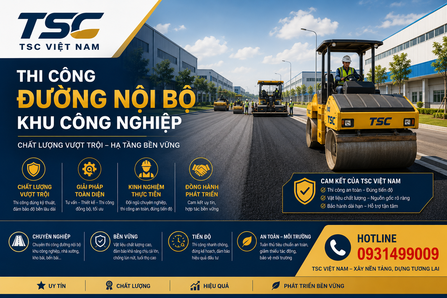 Thi Công Đường Nội Bộ Khu Công Nghiệp Bền Vững, Tối Ưu Chi Phí